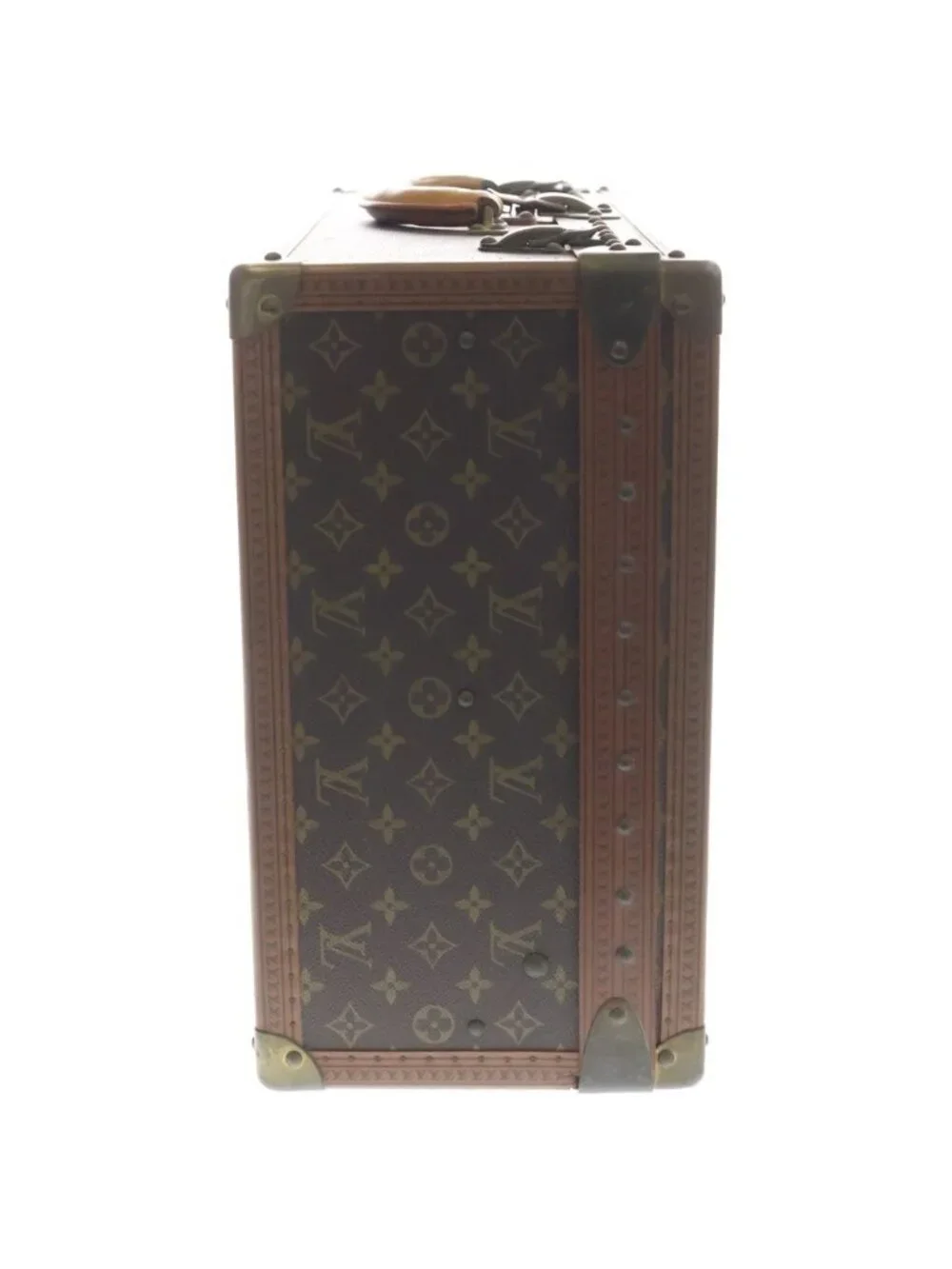 Louis Vuitton Monogram Visten 55 Brown Trunk Suitcase Vintage
